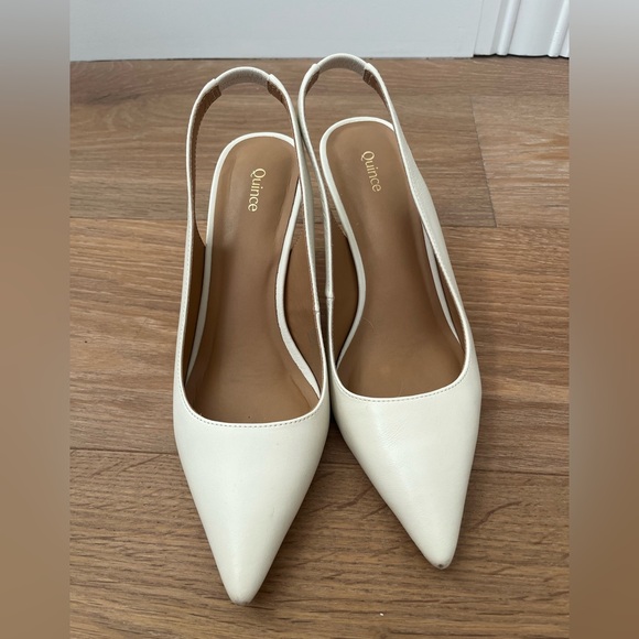 Quince Ivory Slingback Pumps - Picture 1 of 3